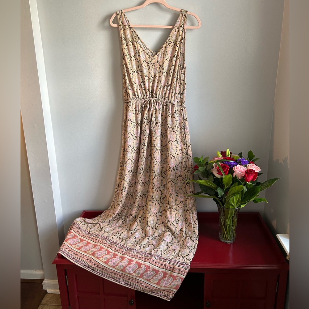 Lucky Brand Blush Floral Maxi Dress